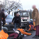 Climate activists block the exit of the Berlin city highway A100 not far from the ICC with the slogan "Save food". The mood of the blocked motorists was said to be partly aggressive. A video circulated on Twitter of shouting men trying to pull protesters off the road. The activists are demanding a law against food waste and an agricultural turnaround to reduce greenhouse gases from agriculture